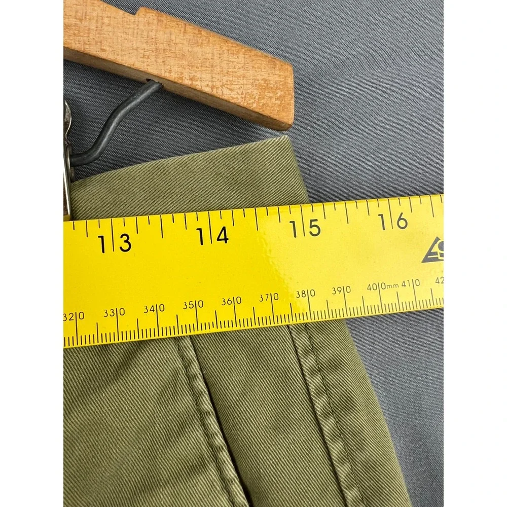 Banana Republic Aiden Shorts Mens 30 Fresh Olive Green Chino Cotton Twill